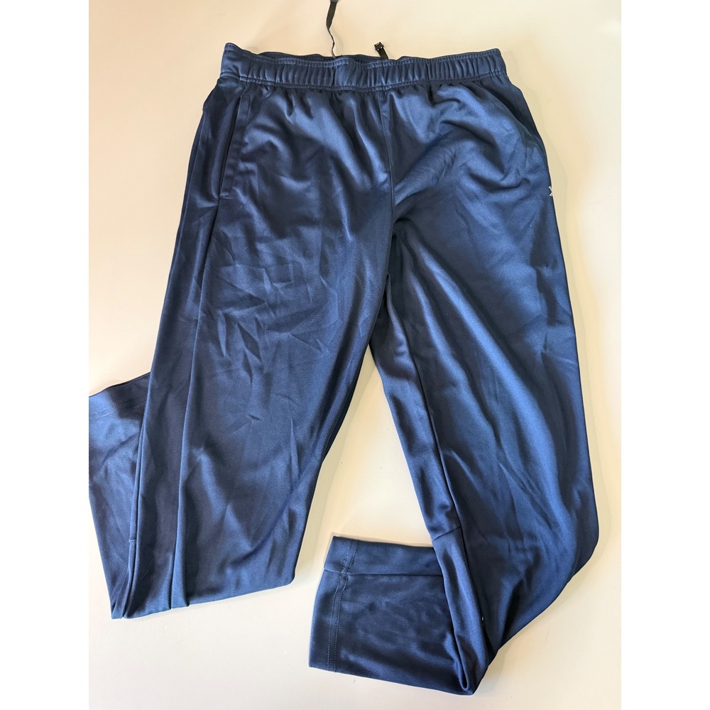 Xersion Train Tricot Tapered Pants Mens Medium Navy Blue Quick-Dri Athletic NEW